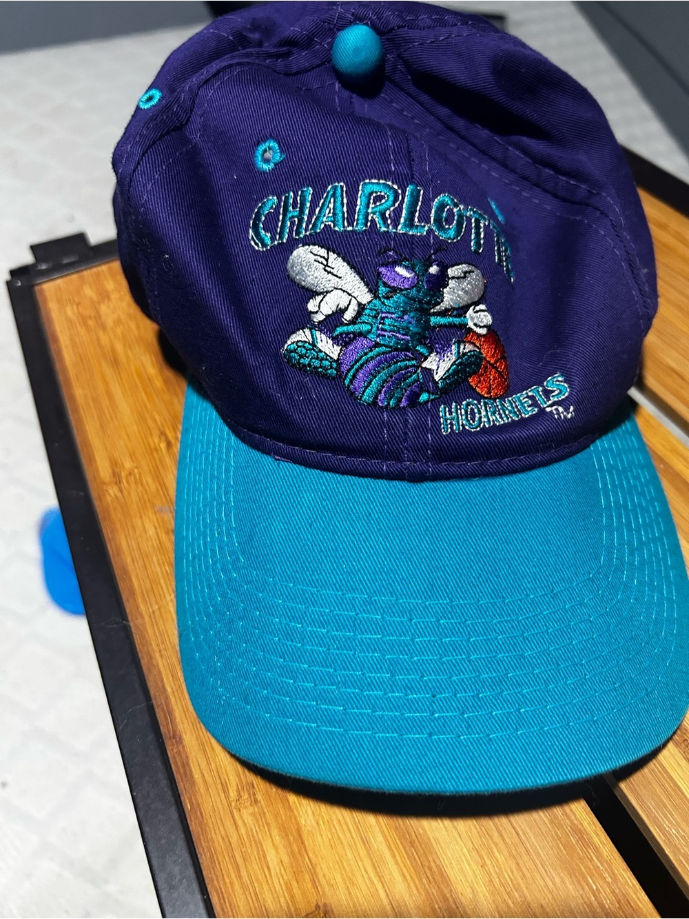 NBA Charlotte Hornets Purple and Teal Vintage Snapback Hat